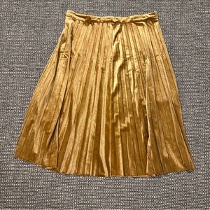 Gold Pleated Skirt